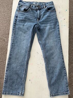 Classic Straight Leg Denim Jeans - Light Blue